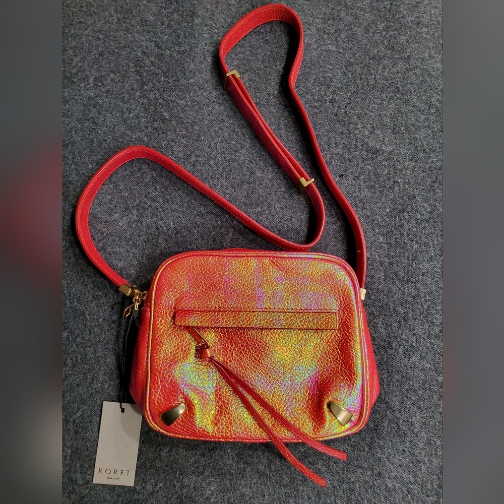 KORET New York Coral Gold Beekman Crossbody Bag
